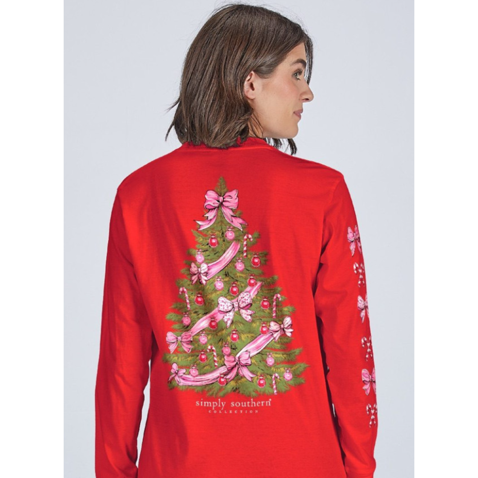 Simply Southern Simply Southern Long Sleeve Tee Trees Red