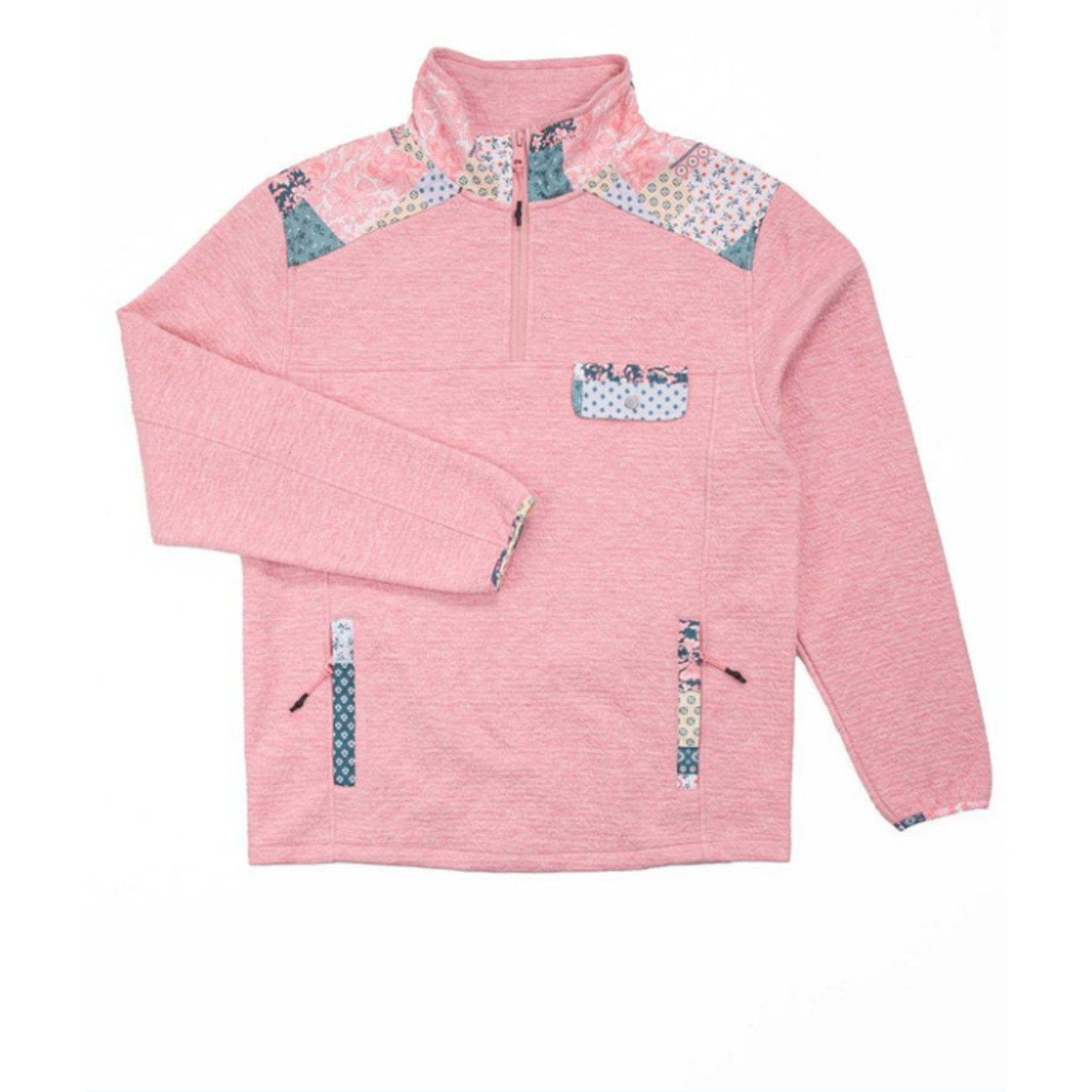 Simply Southern Simply Souther Quarter Zip Pullover Aria Petal