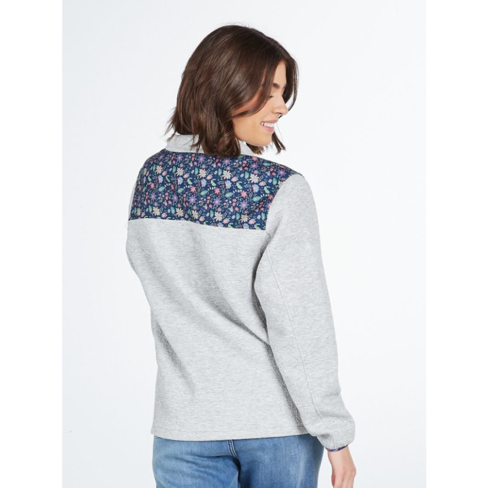 Simply Southern Simply Souther Quarter Zip Pullover Aria Heather Grey