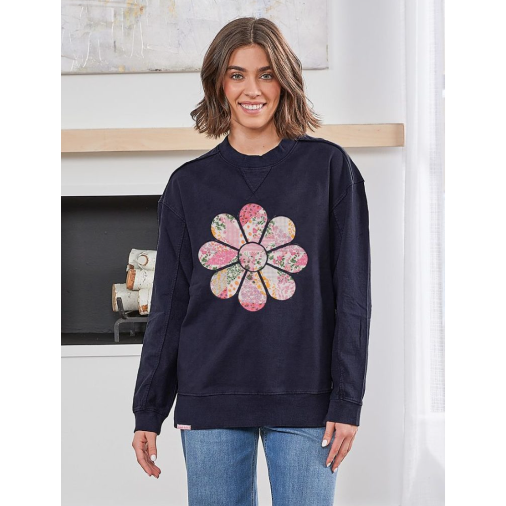Simply Southern Simply Southern Long Sleeve Pullover Katarina Flower