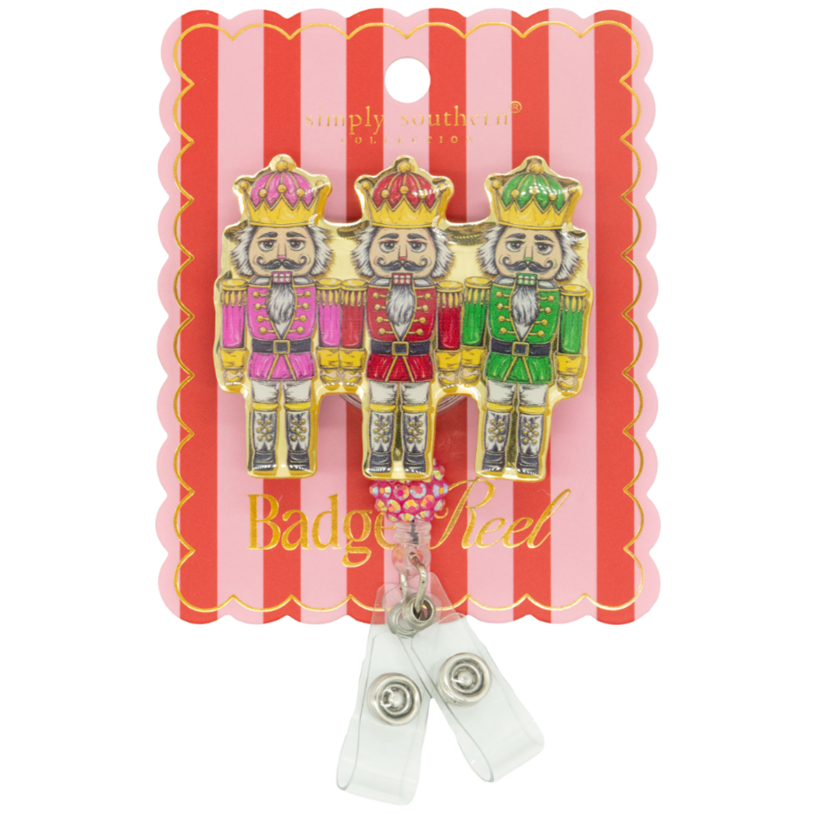 Simply Southern Simply Southern Holiday Badge Reel Nutcracker