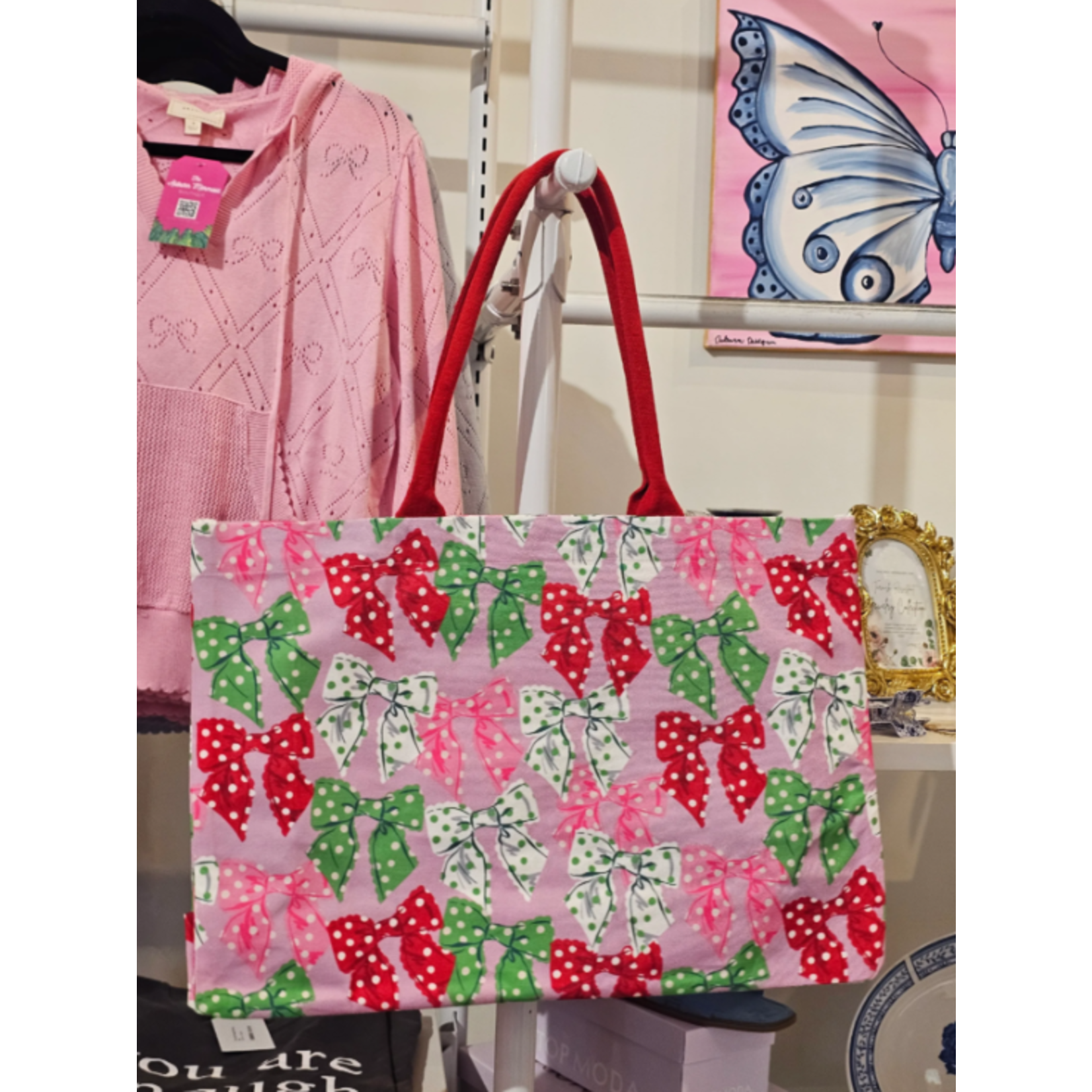 Simply Southern Simply Southern Bag Tote Holiday Dots