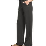 Zenana Zenana Scuba Drawstring Straight Leg Pants Black