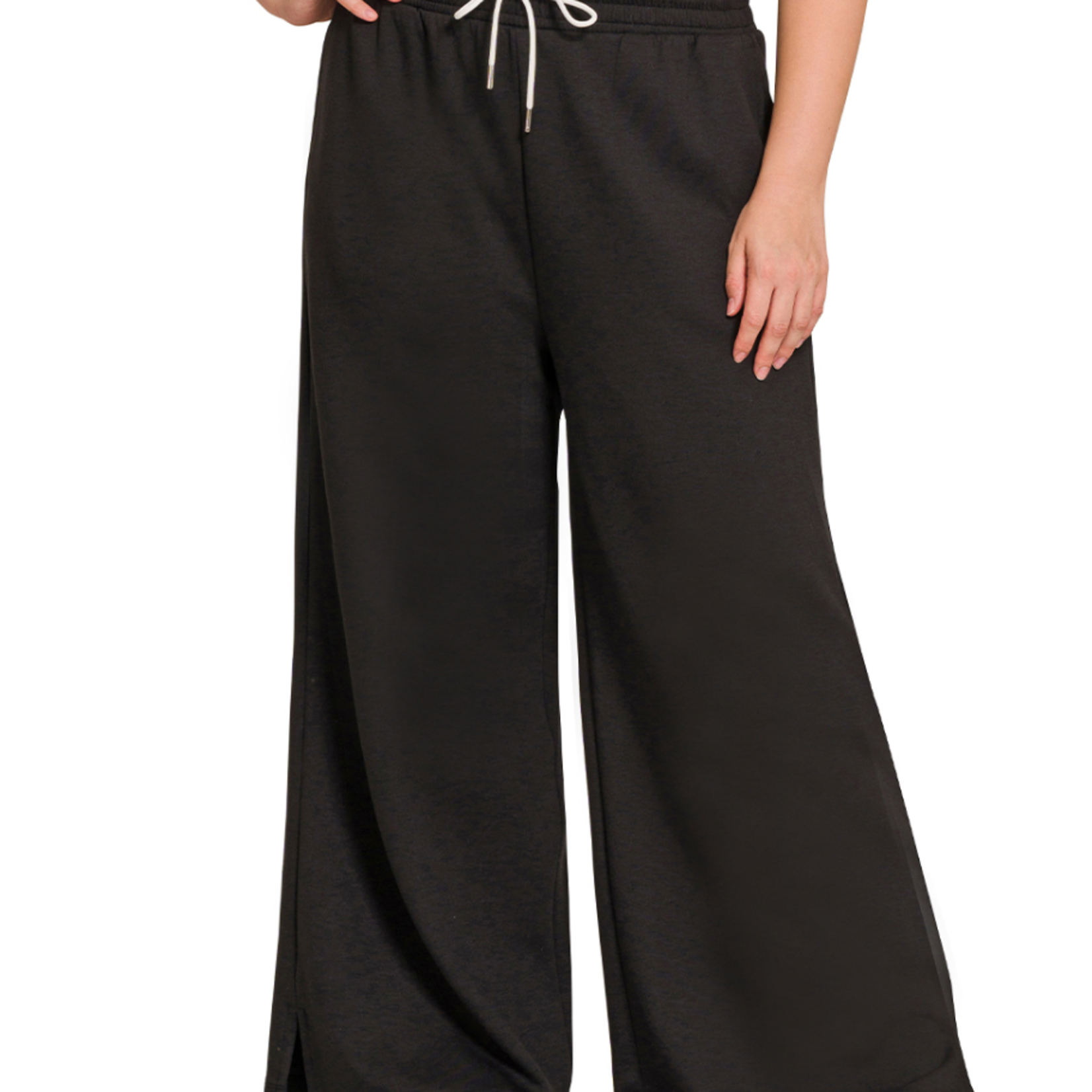 Zenana Zenana Scuba Drawstring Pants Black