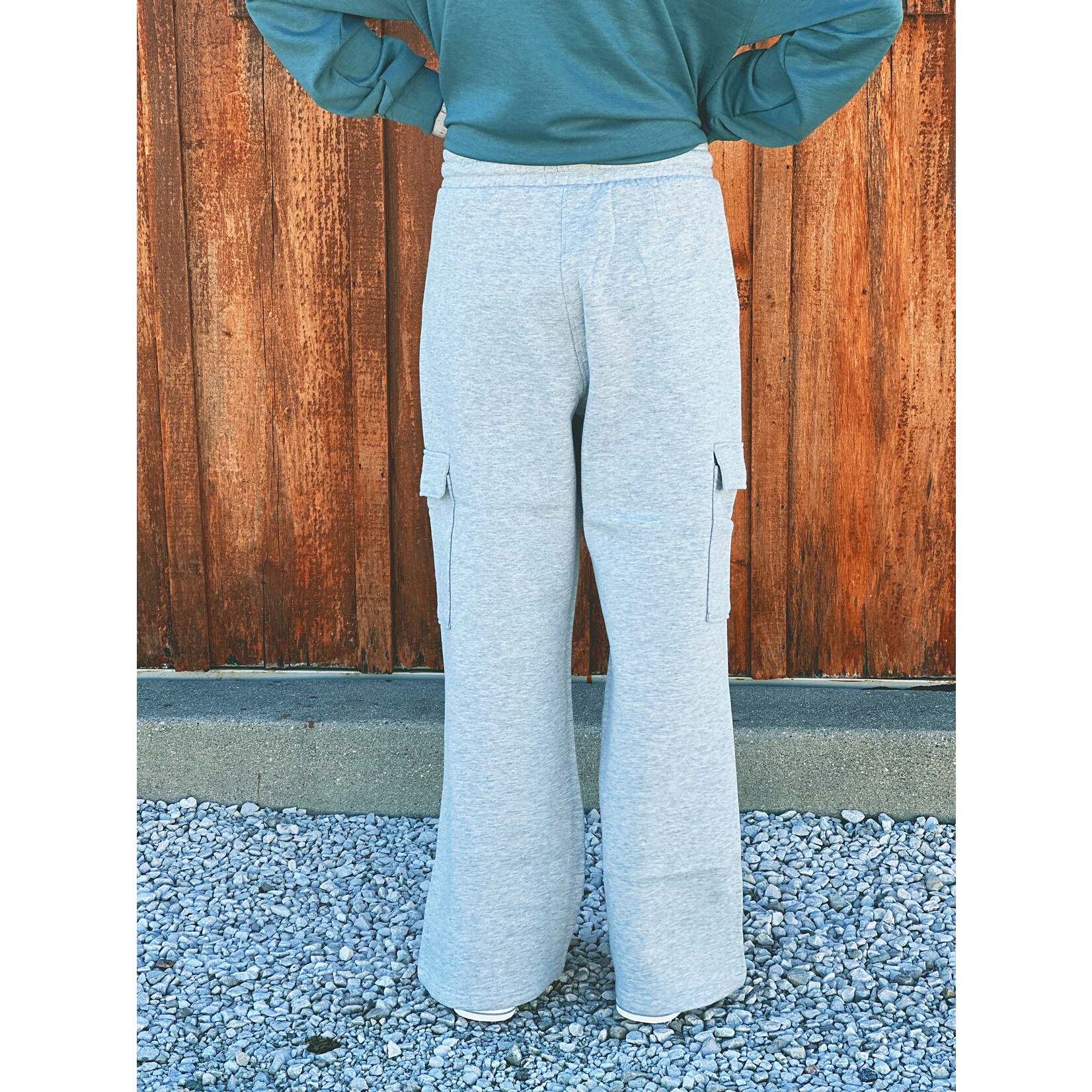 Risen Risen HR Side Cargo Pocket Wide Pants Heather Grey