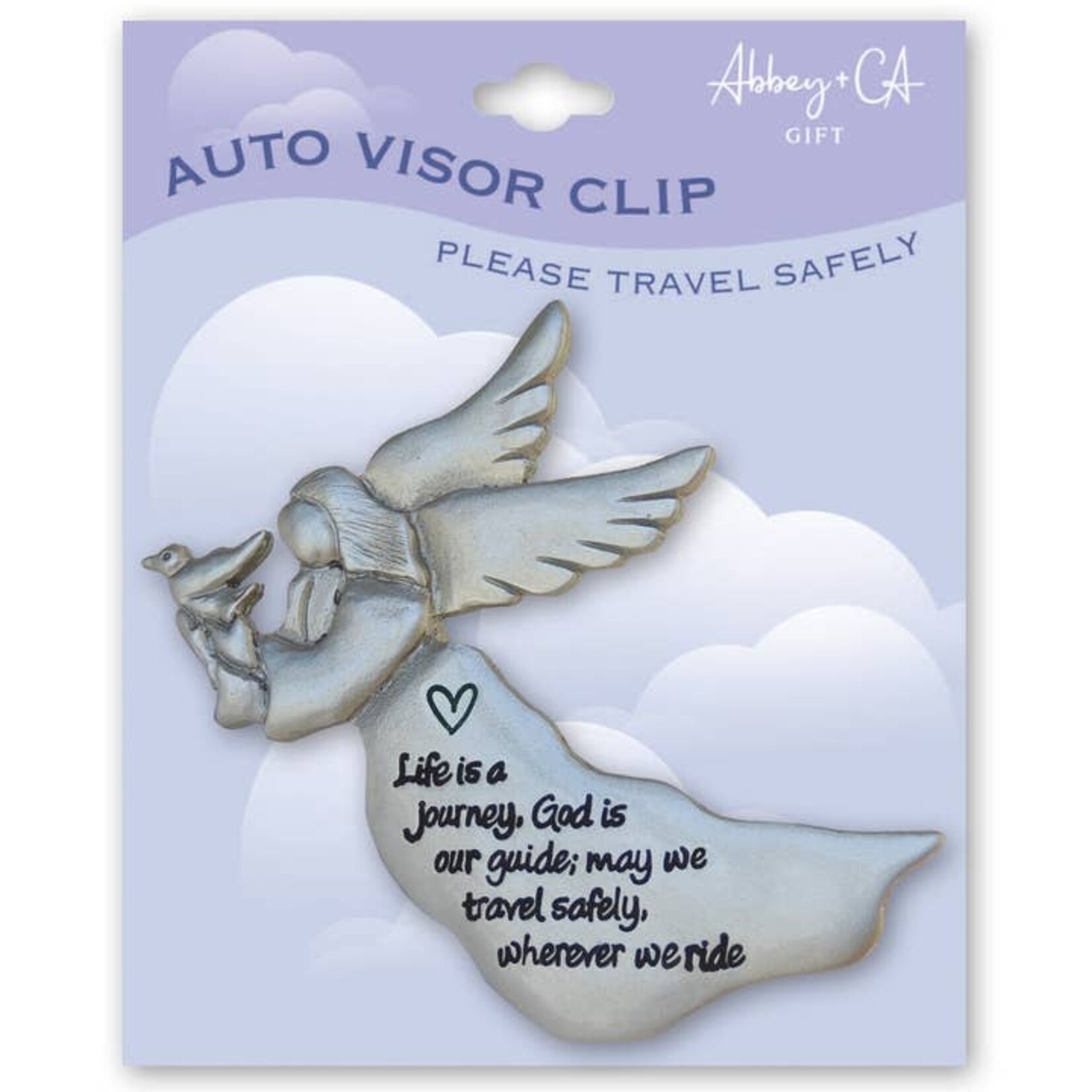 Abbey & Ca Life is a Journey Angel Visor Clip