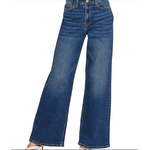 Zenana Zenana Dark Wash Wide Leg Denim Pants 9586DD