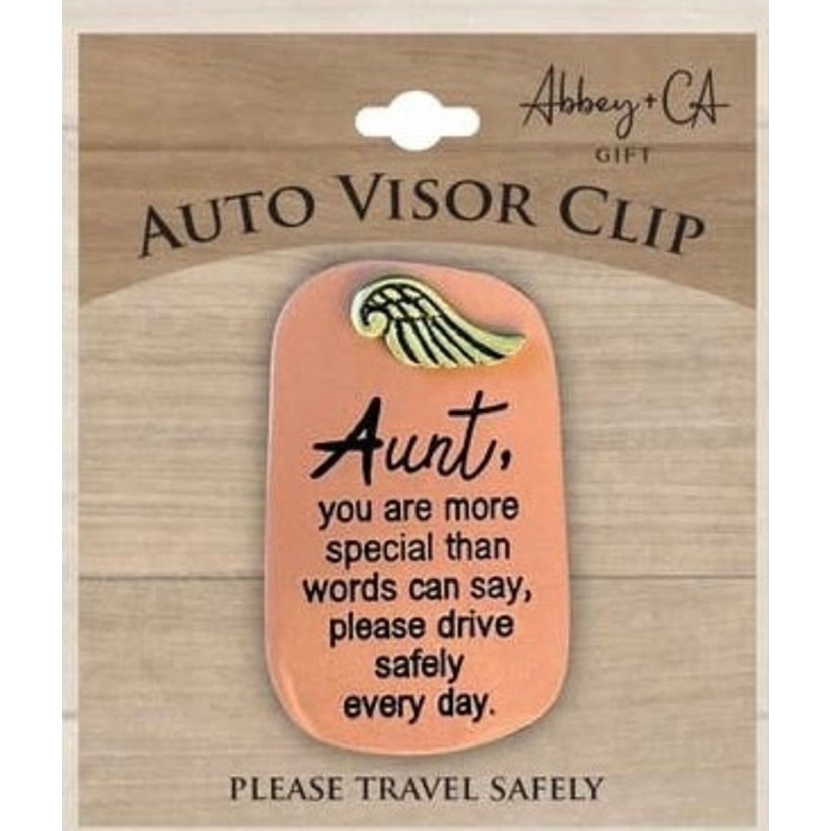 Abbey & Ca Drive Safely Visor Clip Aunt