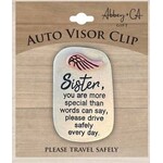 Abbey & Ca Drive Safely Visor Clip Sister