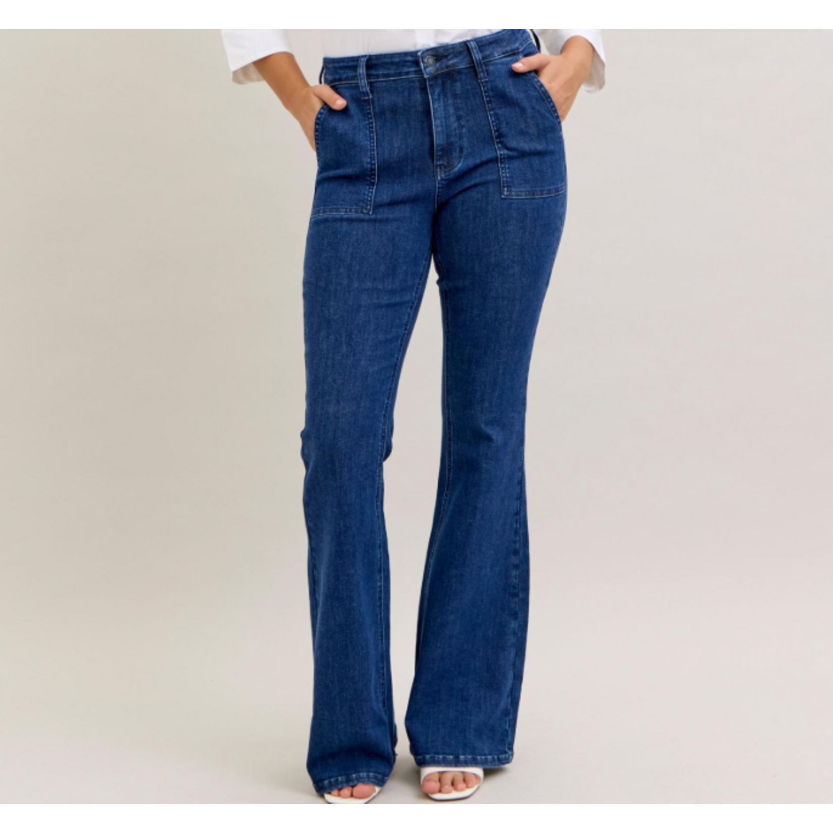 Judy Blue Judy Blue HW Flare with Patch Pocket 881025