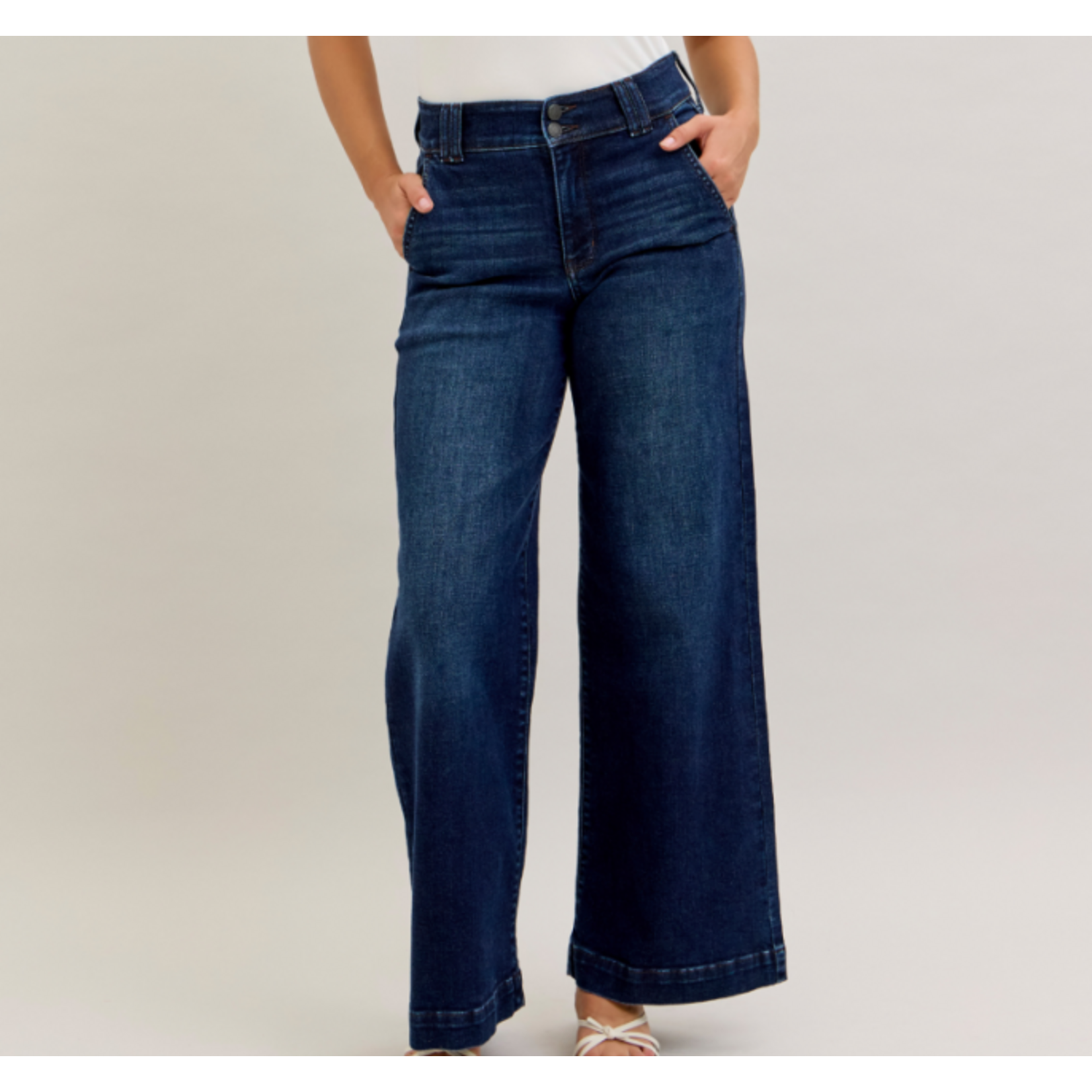 Judy Blue Judy Blue HW Trouser Wide Leg Short Inseam 82678