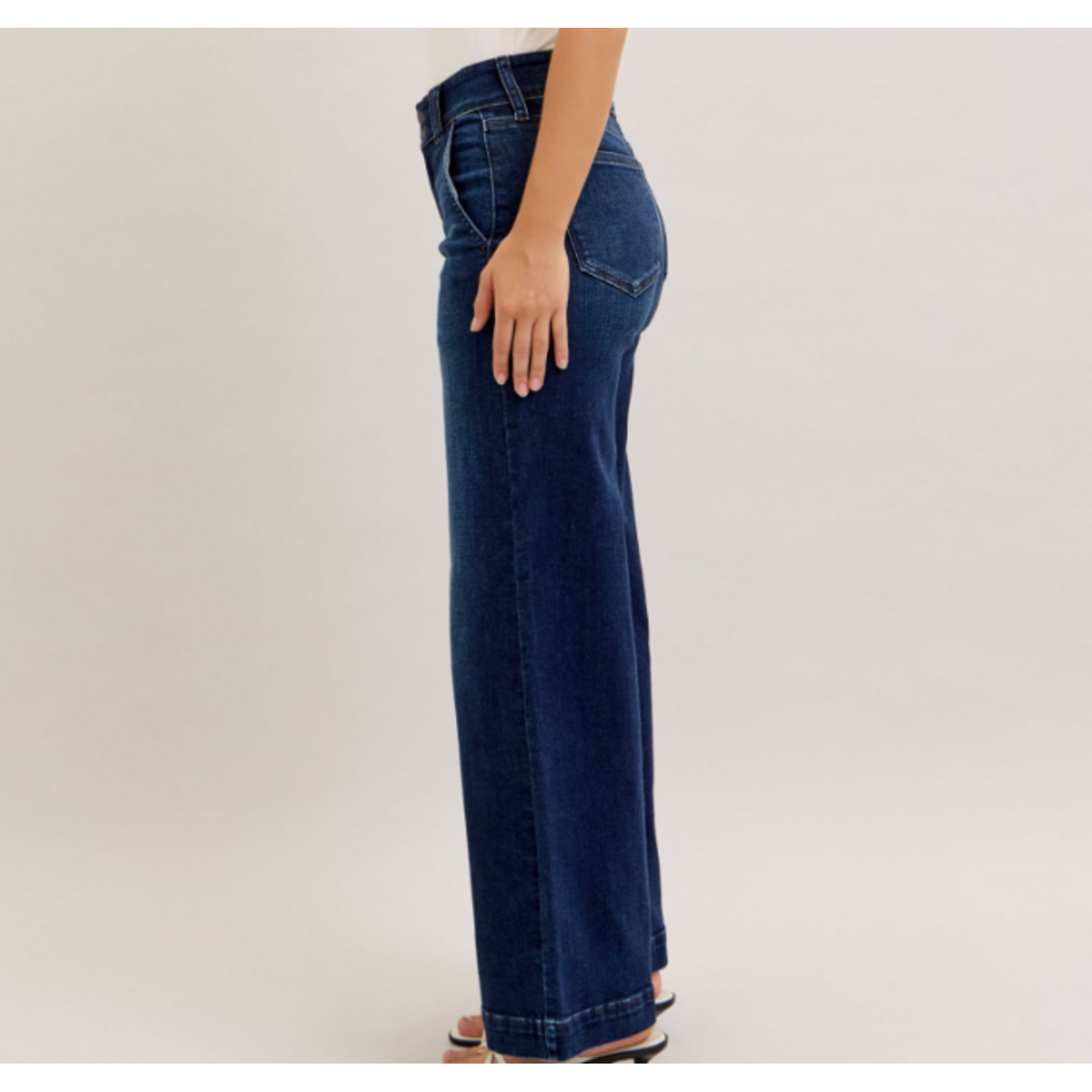 Judy Blue Judy Blue HW Trouser Wide Leg Short Inseam 82678