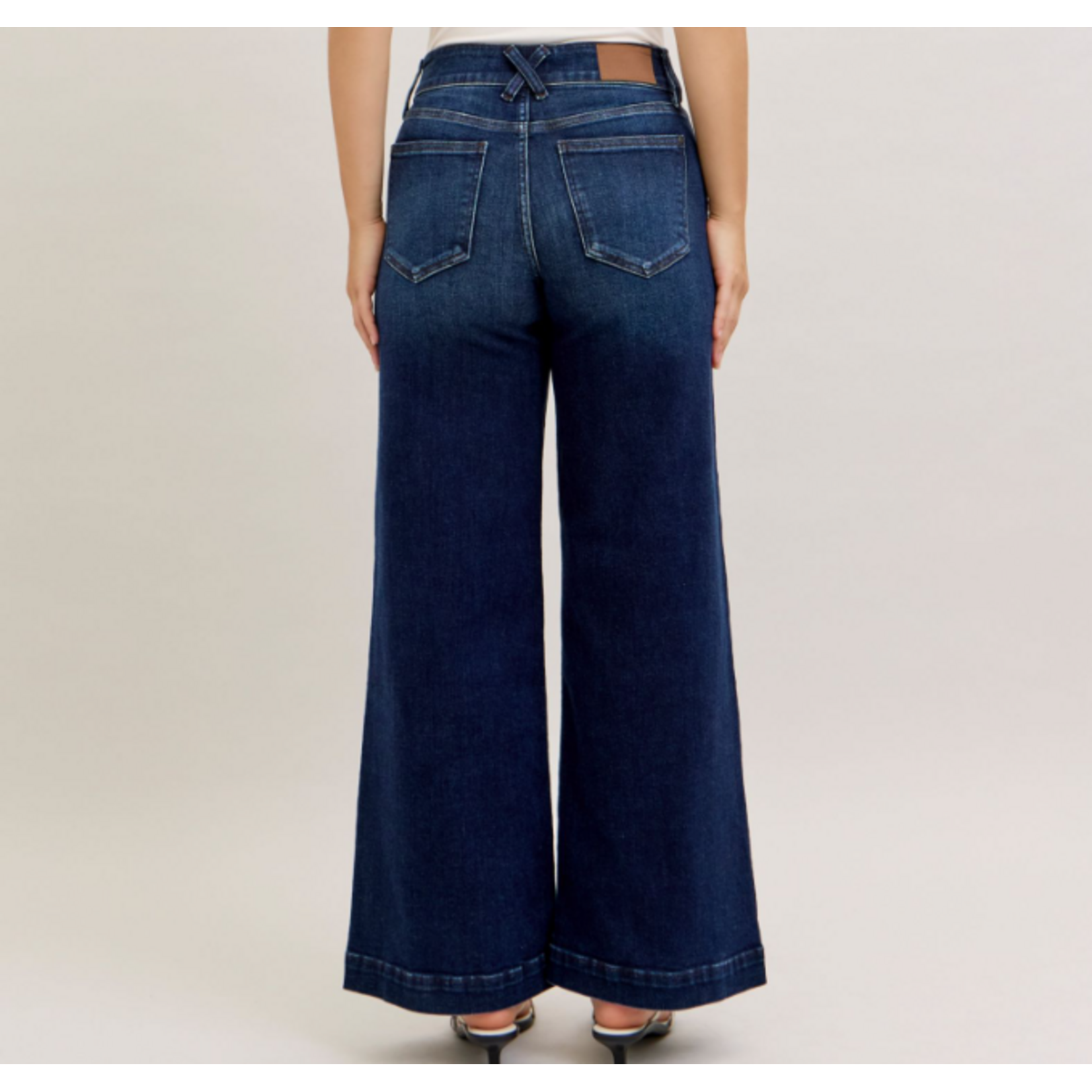 Judy Blue Judy Blue HW Trouser Wide Leg Short Inseam 82678