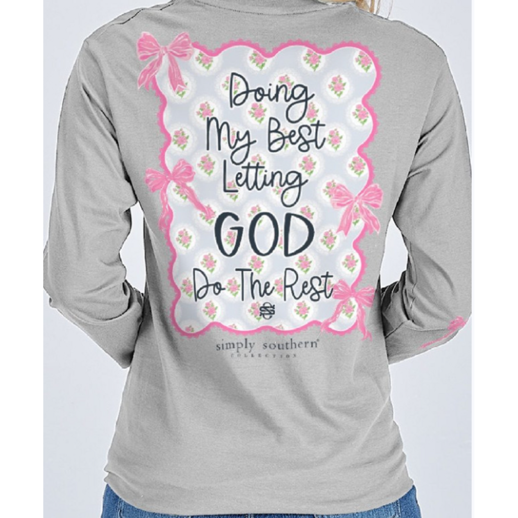 Simply Southern Simply Southern Long Sleeve Tee Rest Sport Grey