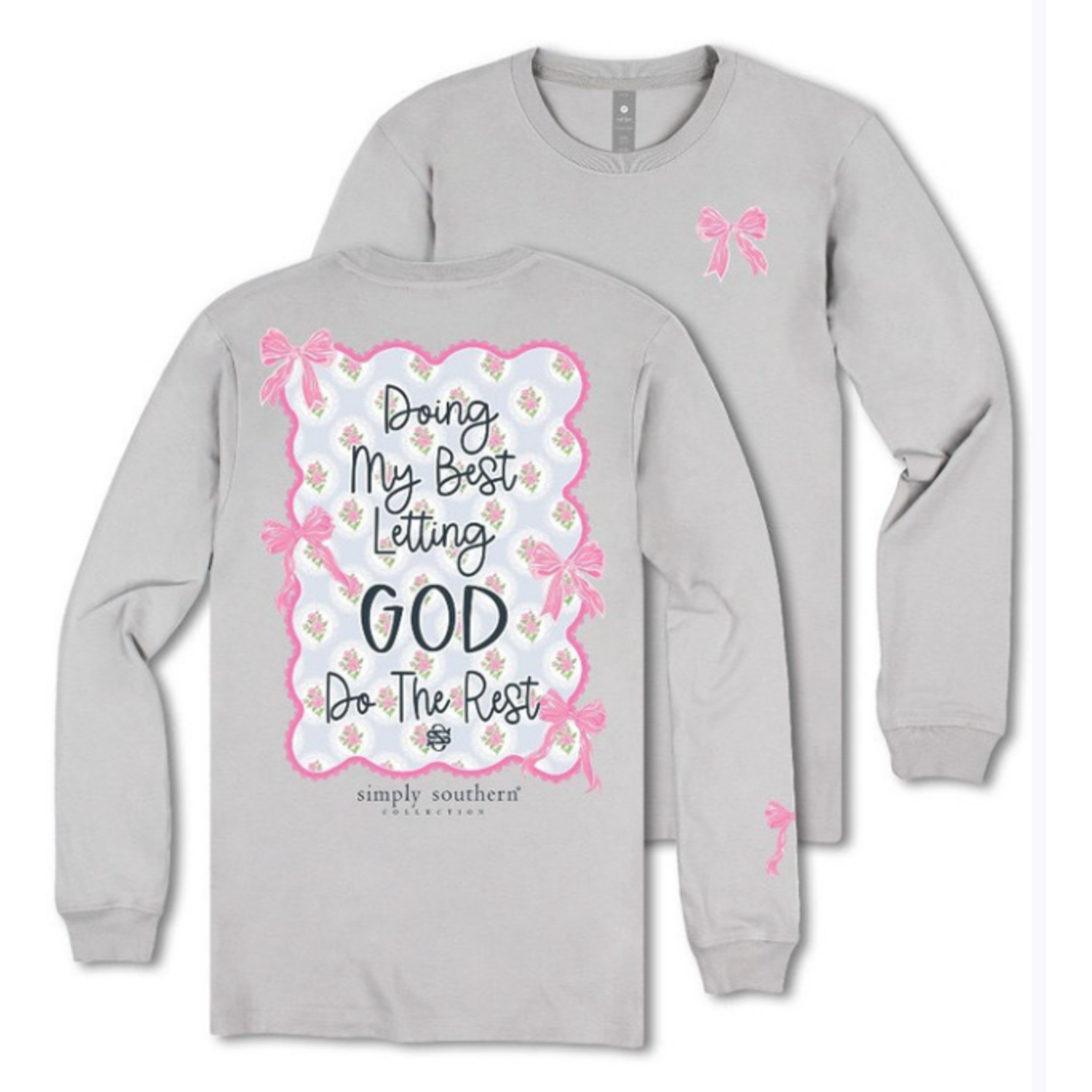 Simply Southern Simply Southern Long Sleeve Tee Rest Sport Grey