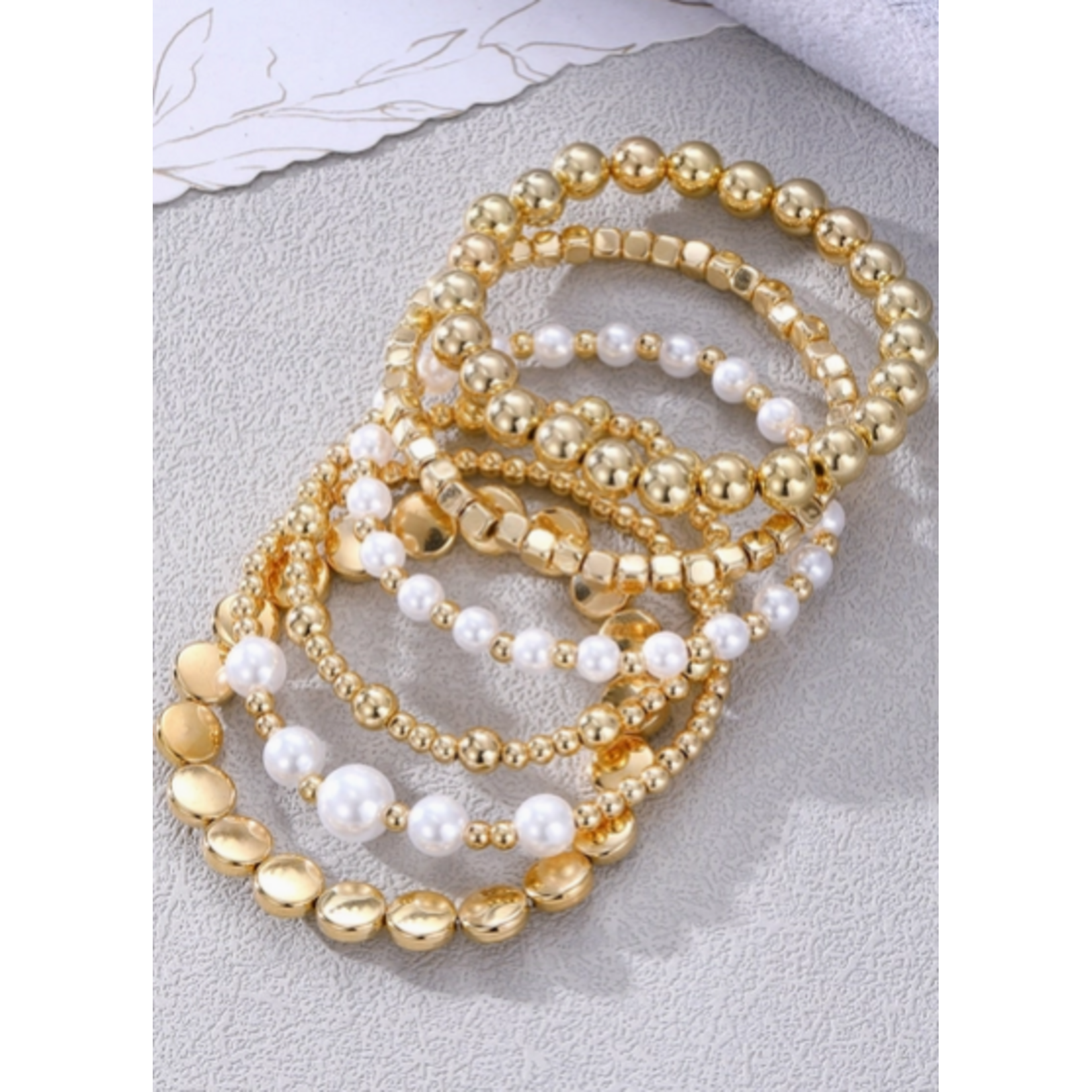 Little Daisy Closet Little Daisy Closet Pearl Beaded Multi Layer Bracelets