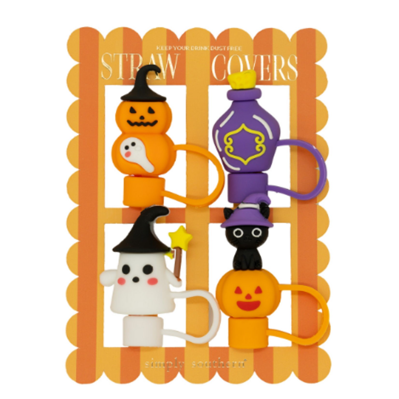 Simply Southern Simply Southern Straw Covers Fall Pumpkin