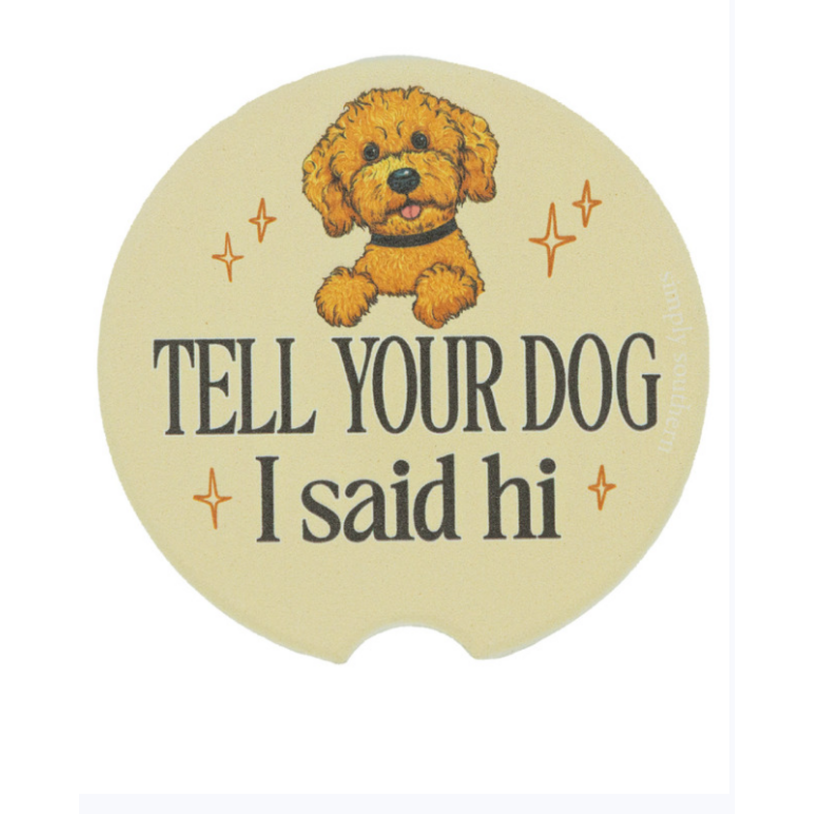 Simply Southern Simply Southern Car Coaster Dog