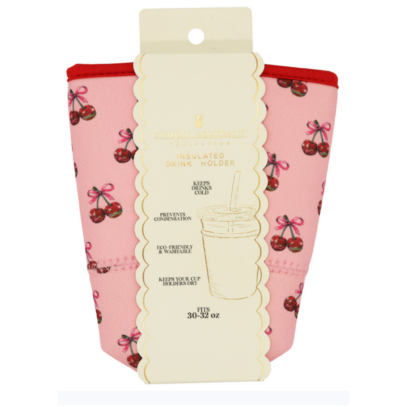 Simply Southern Simply Southern Large Drink Sleeve Cherry