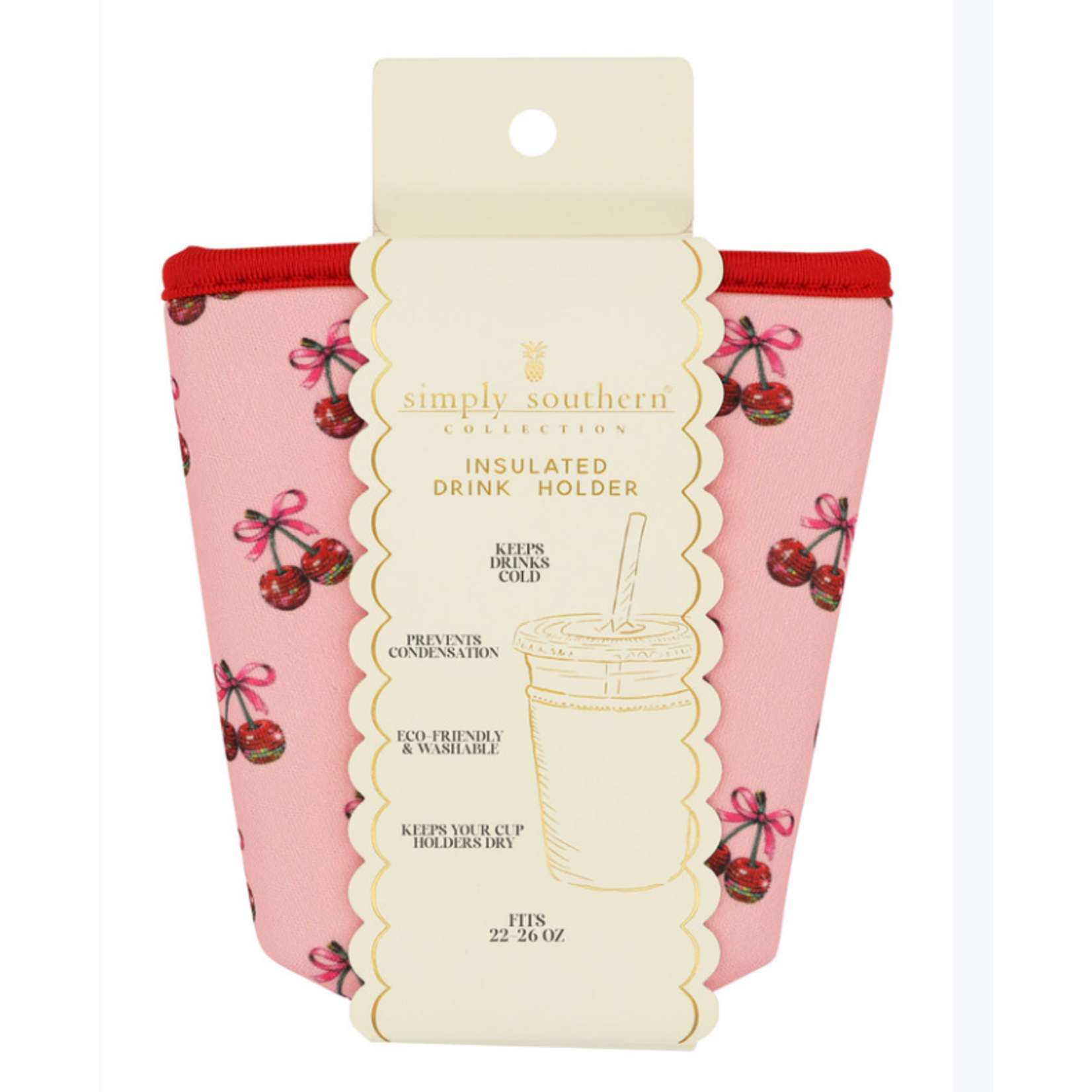 Simply Southern Simply Southern Small Drink Sleeve Cherry