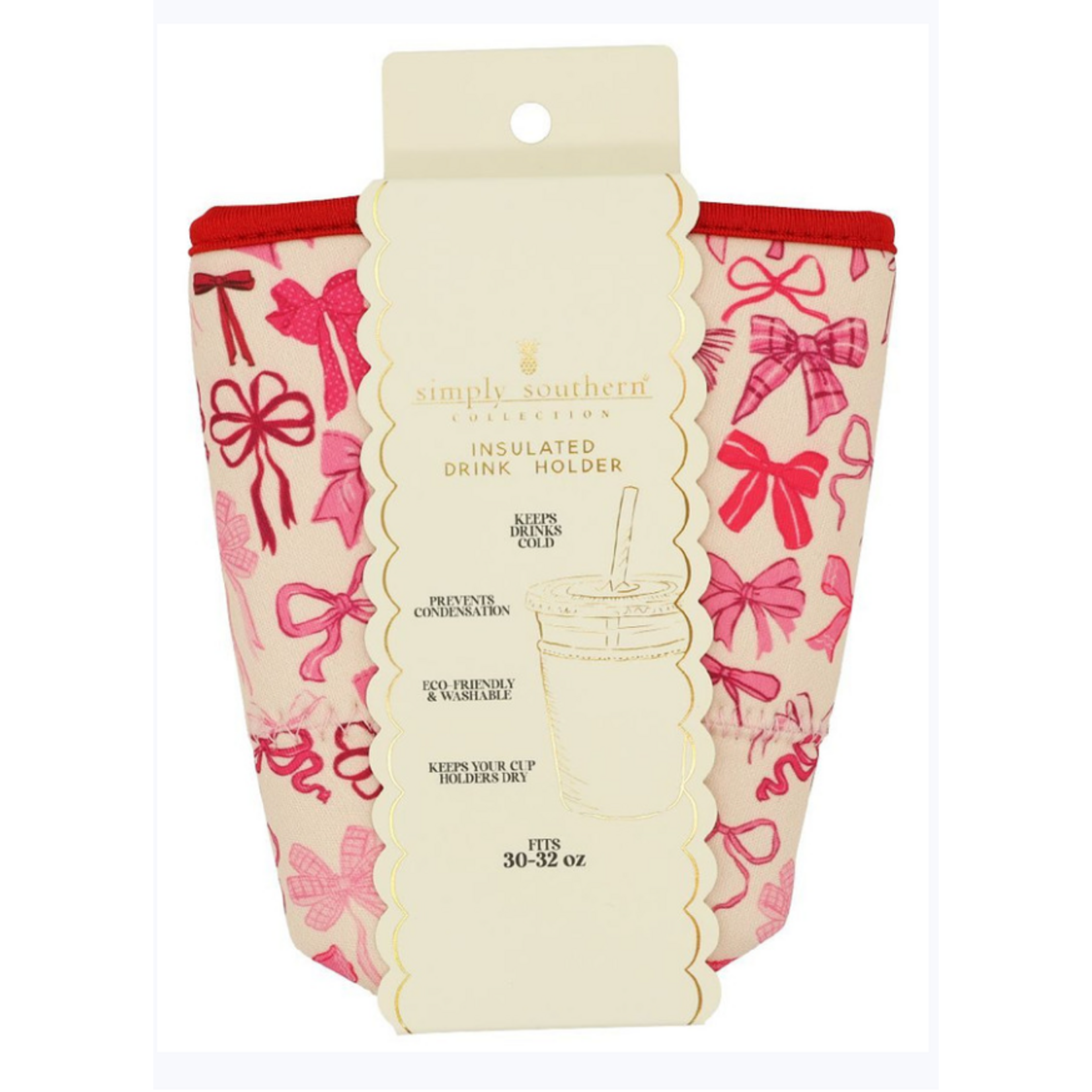 Simply Southern Simply Southern Large Drink Sleeve Bow
