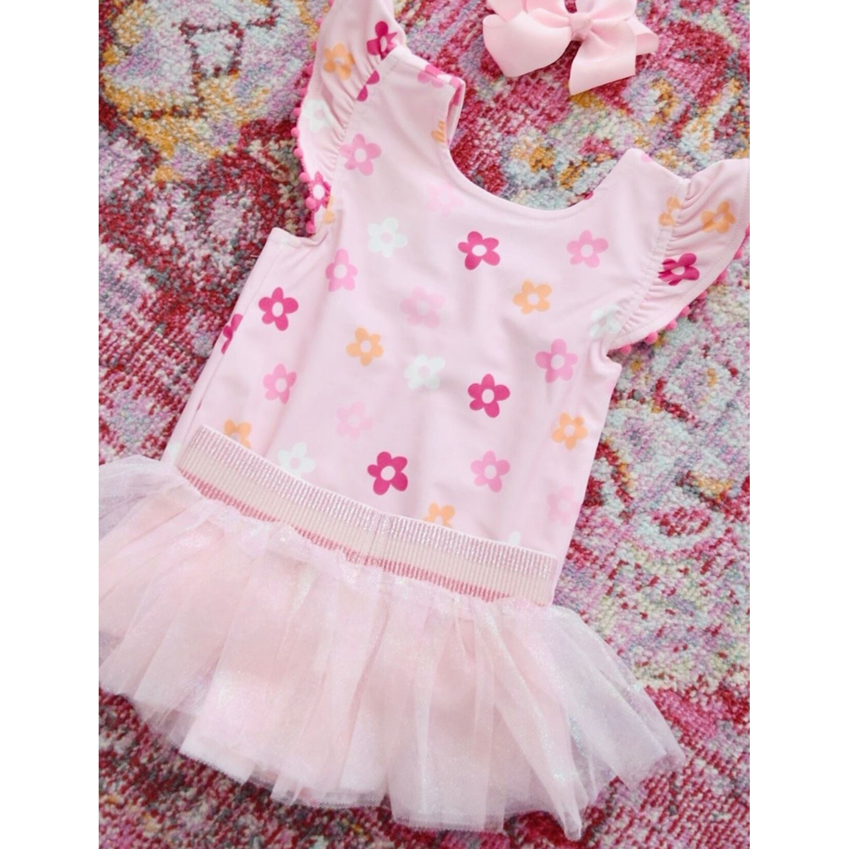 Mudpie Mudpie Daisy Check Reversible Swimsuit