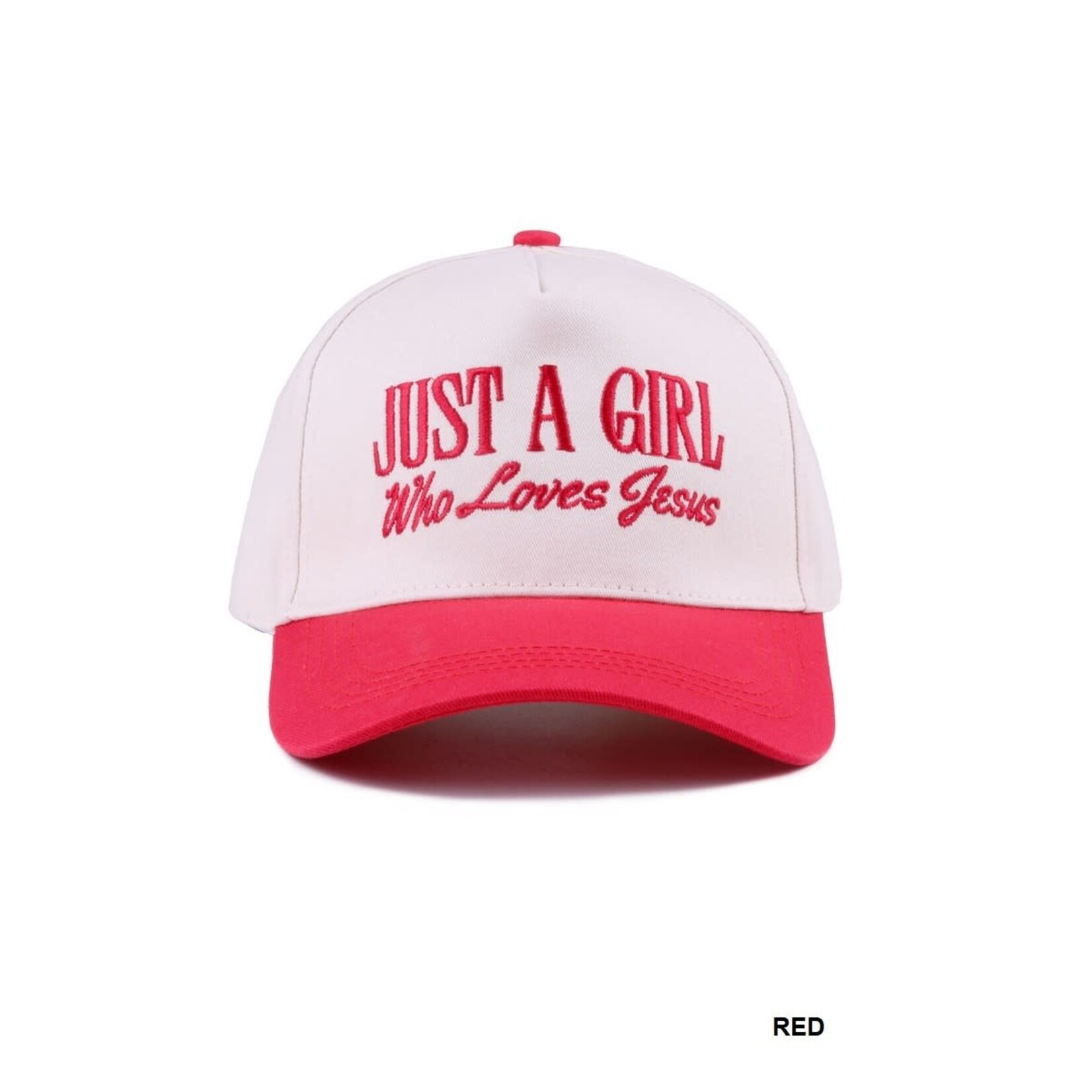 Zenana Zenana Just A Girl Who Loves Jesus Canvas Cap Pink