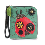 Chala Chala 839 Zip Around Wallet Lady Bug Teal