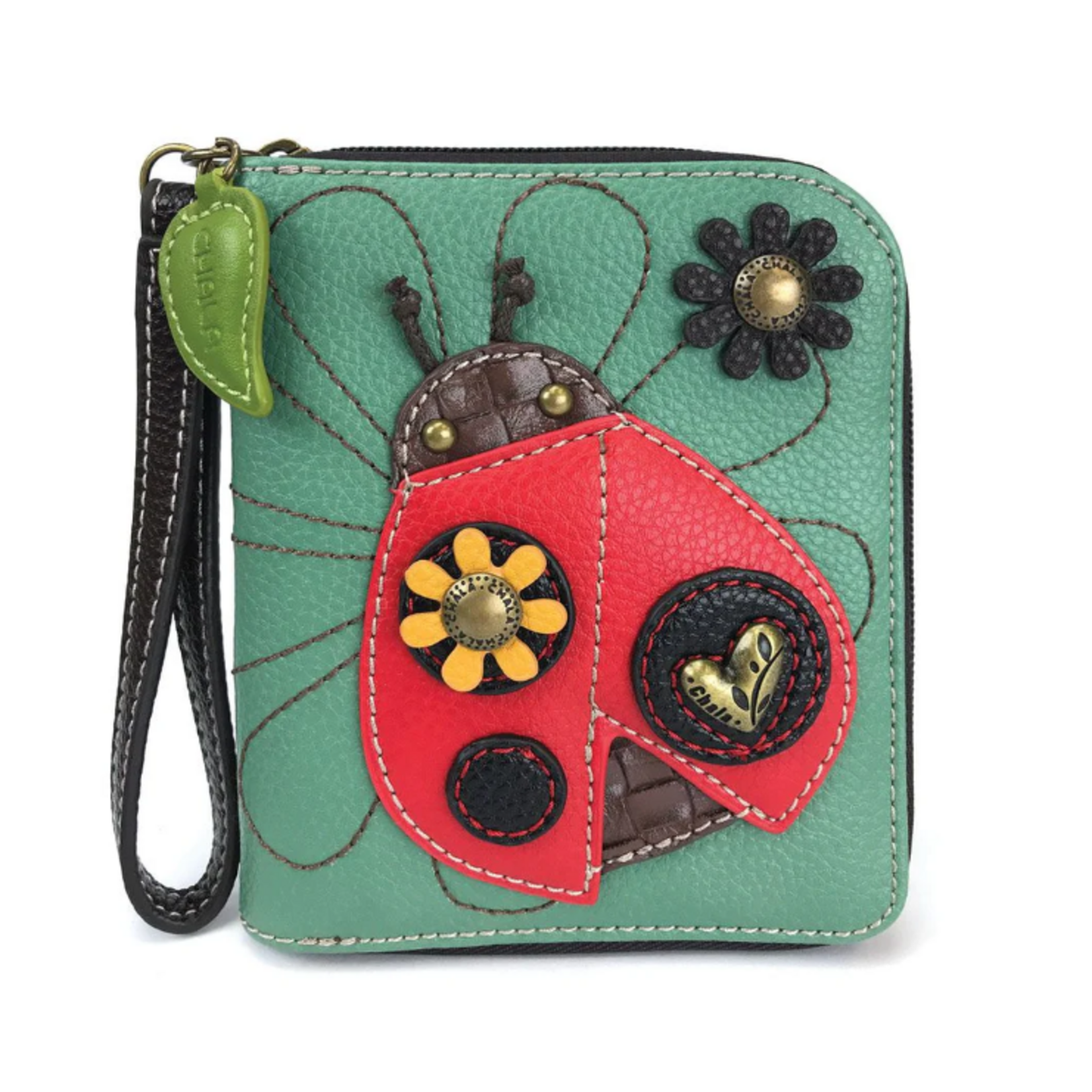 Chala Chala 839 Zip Around Wallet Lady Bug Teal