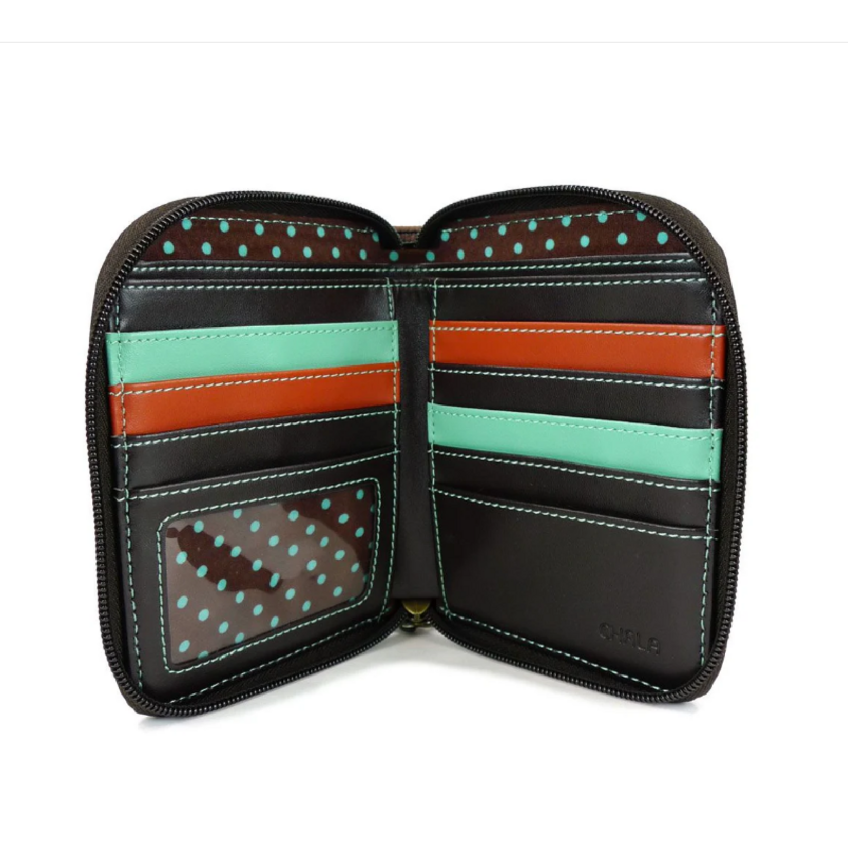 Chala Chala 839 Zip Around Wallet Lady Bug Teal