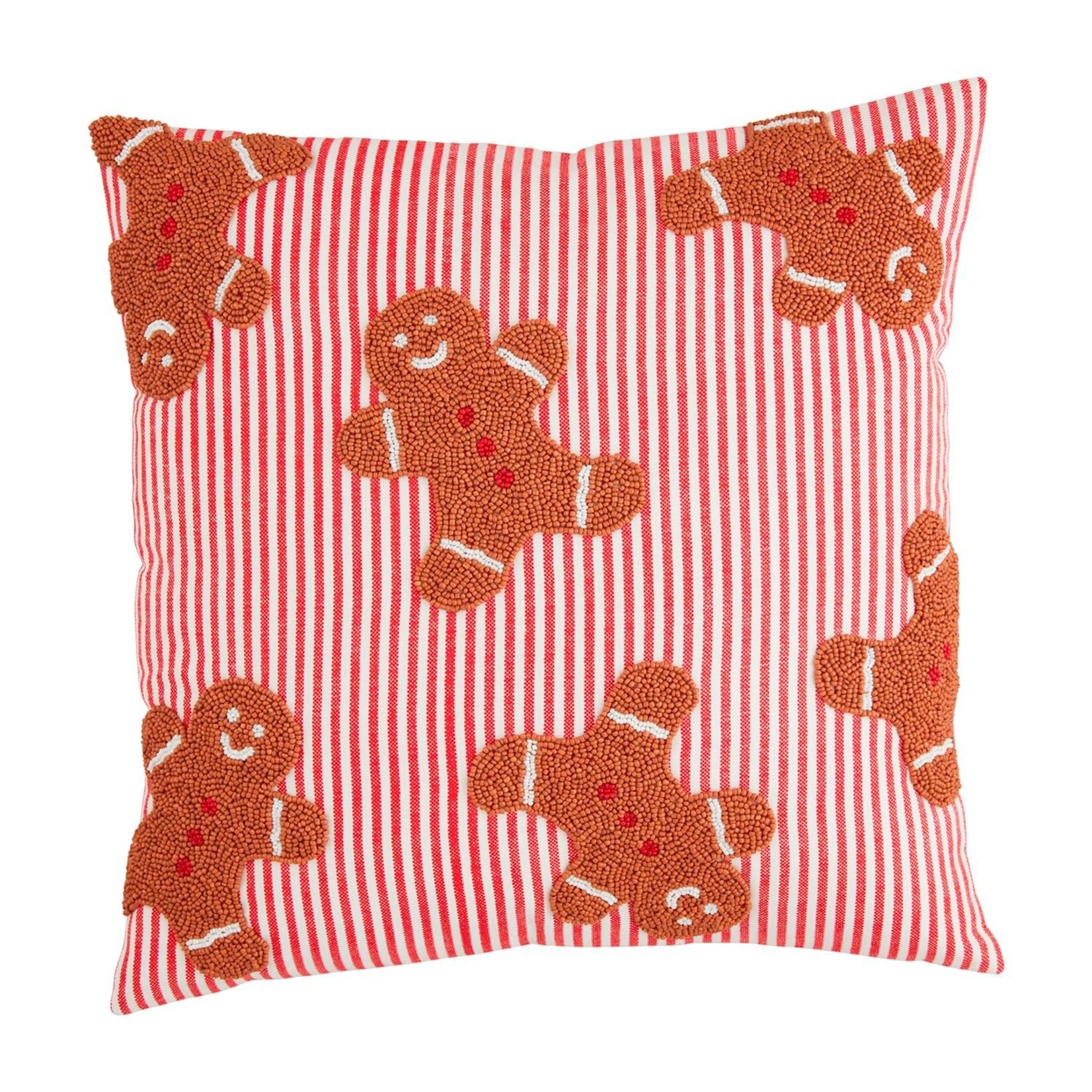 Mudpie Mudpie Gingerbread Beaded Pillow