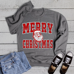 The Way Down South The Way Down South Christmas Retro Santa Merry Sweatshirt