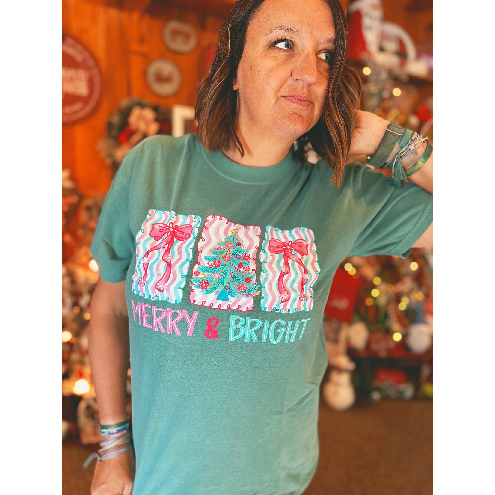 Southern Backroad Tees Southern Backroad Tees Preppy Merry & Bright Tee