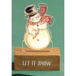 Mudpie Christmas Acrylic Light Up Snowman