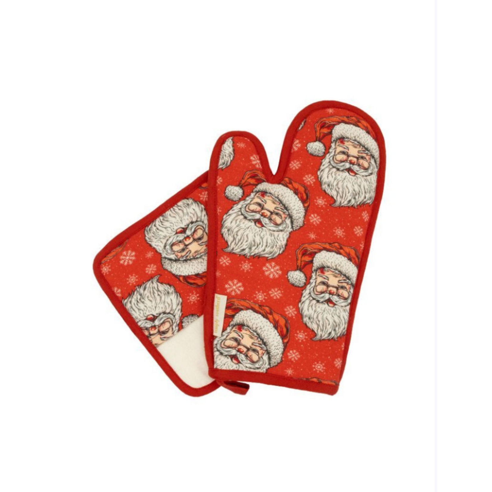 Simply Southern Simply Southern Holiday Kitchen Mitten Set Santa