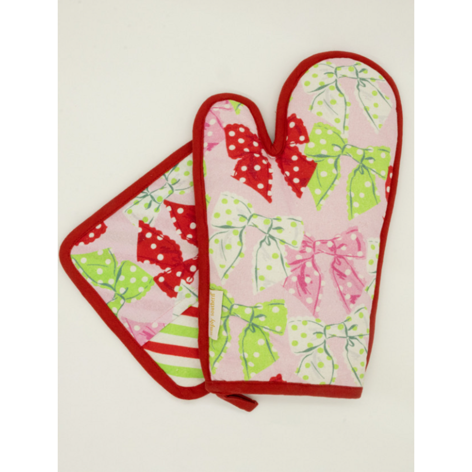 Simply Southern Simply Southern Holiday Kitchen Mitten Set Dots