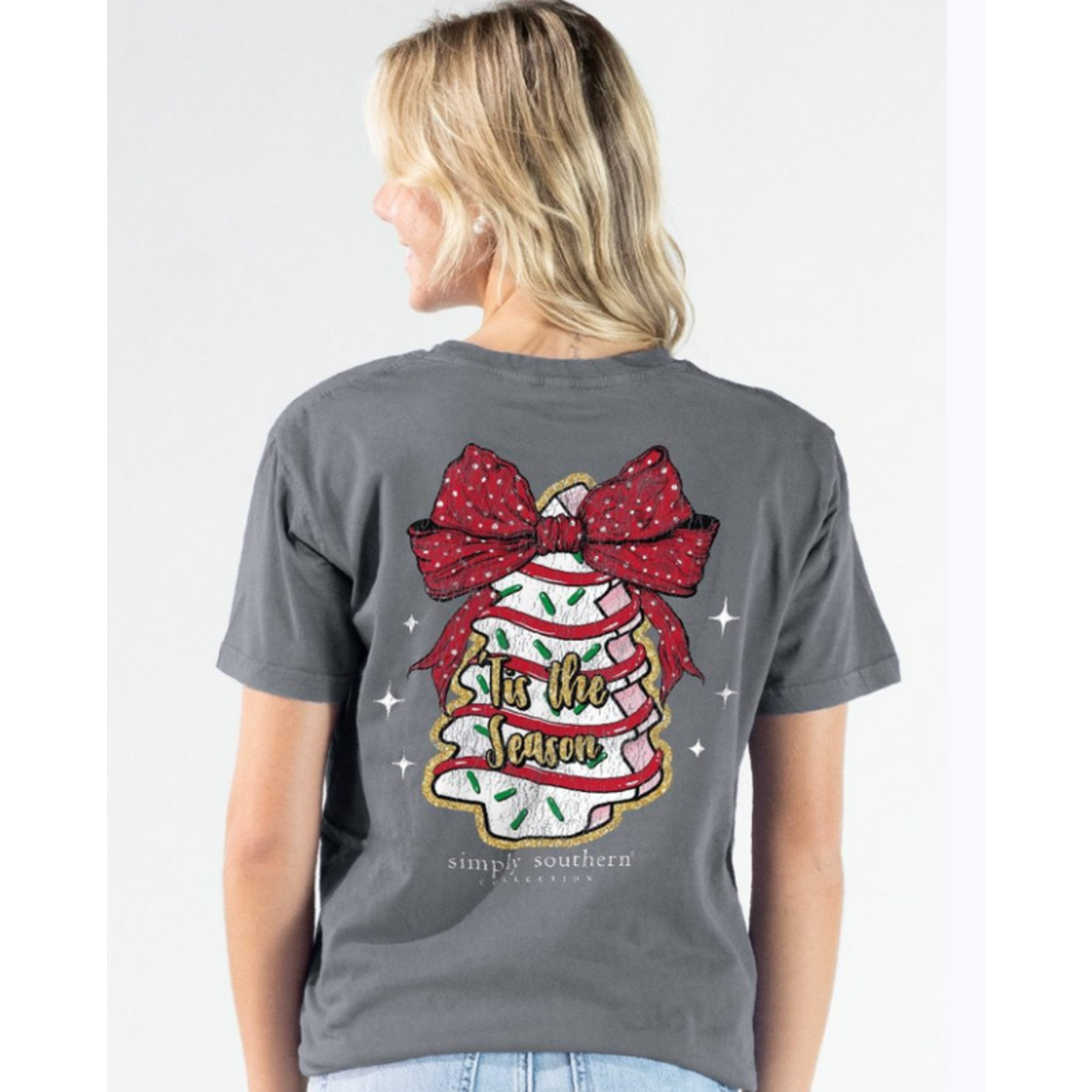 Simply Southern Simply Southern Short Sleeve Tee Cake Washed Coal