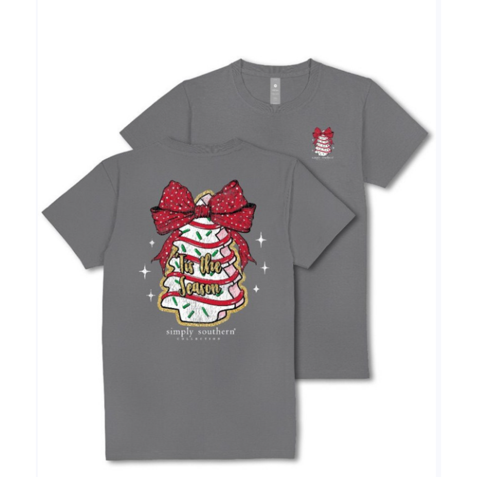 Simply Southern Simply Southern Short Sleeve Tee Cake Washed Coal