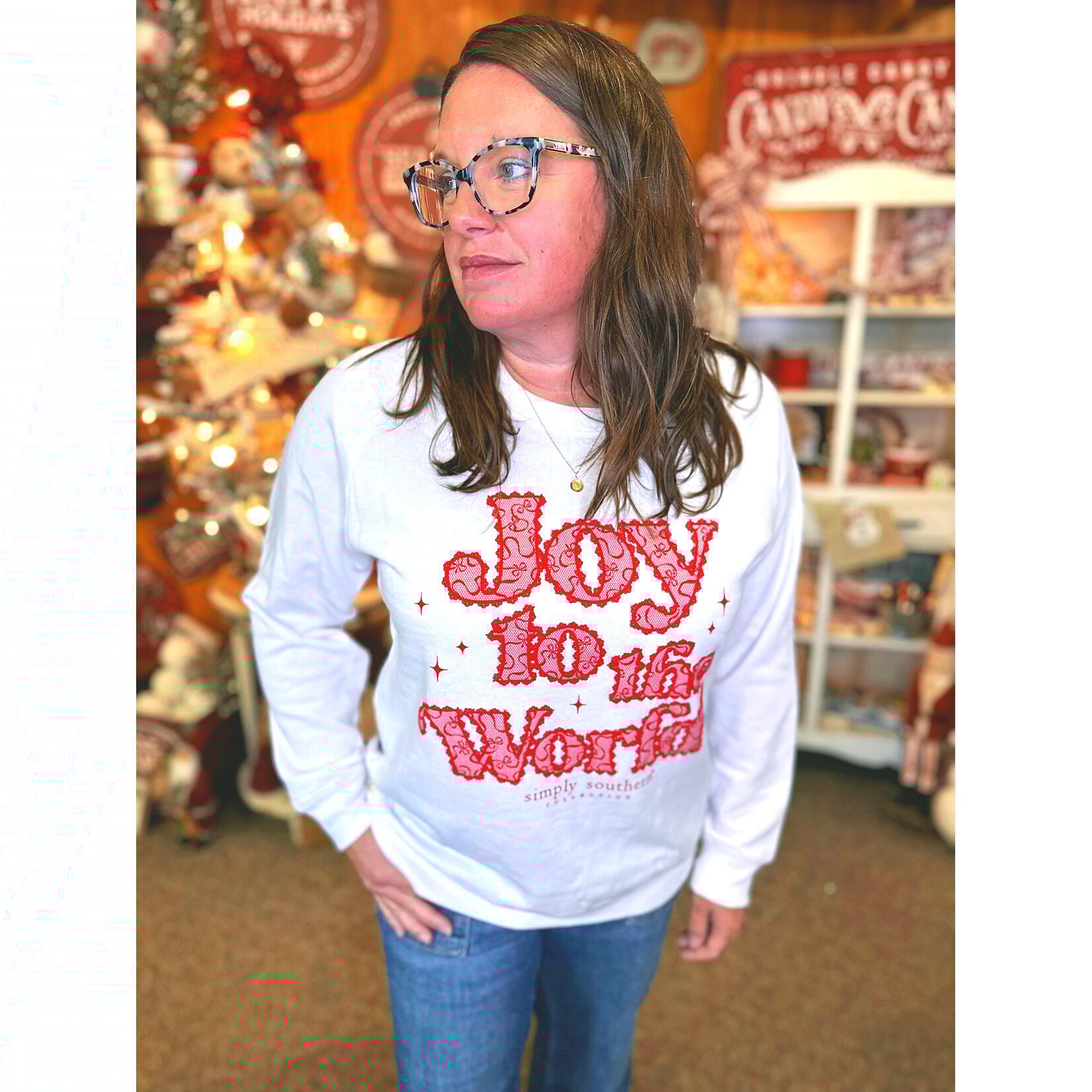 Simply Southern Simply Southern Crewneck Joy Snow