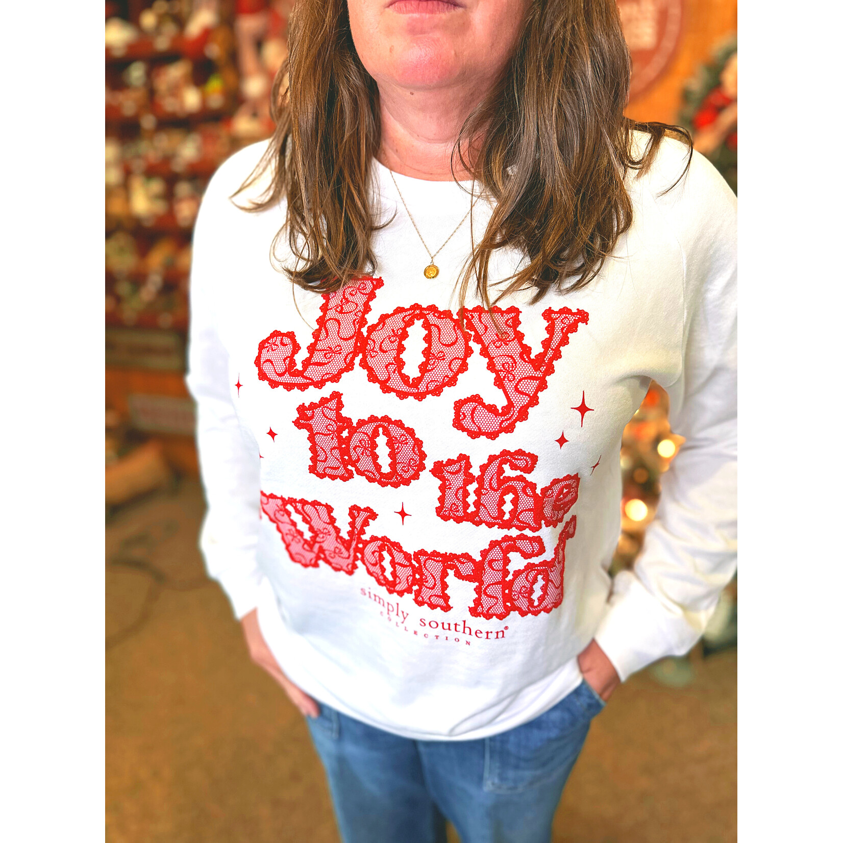 Simply Southern Simply Southern Crewneck Joy Snow