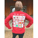 Simply Southern Simply Southern Long Sleeve Tee Stamps Carmine