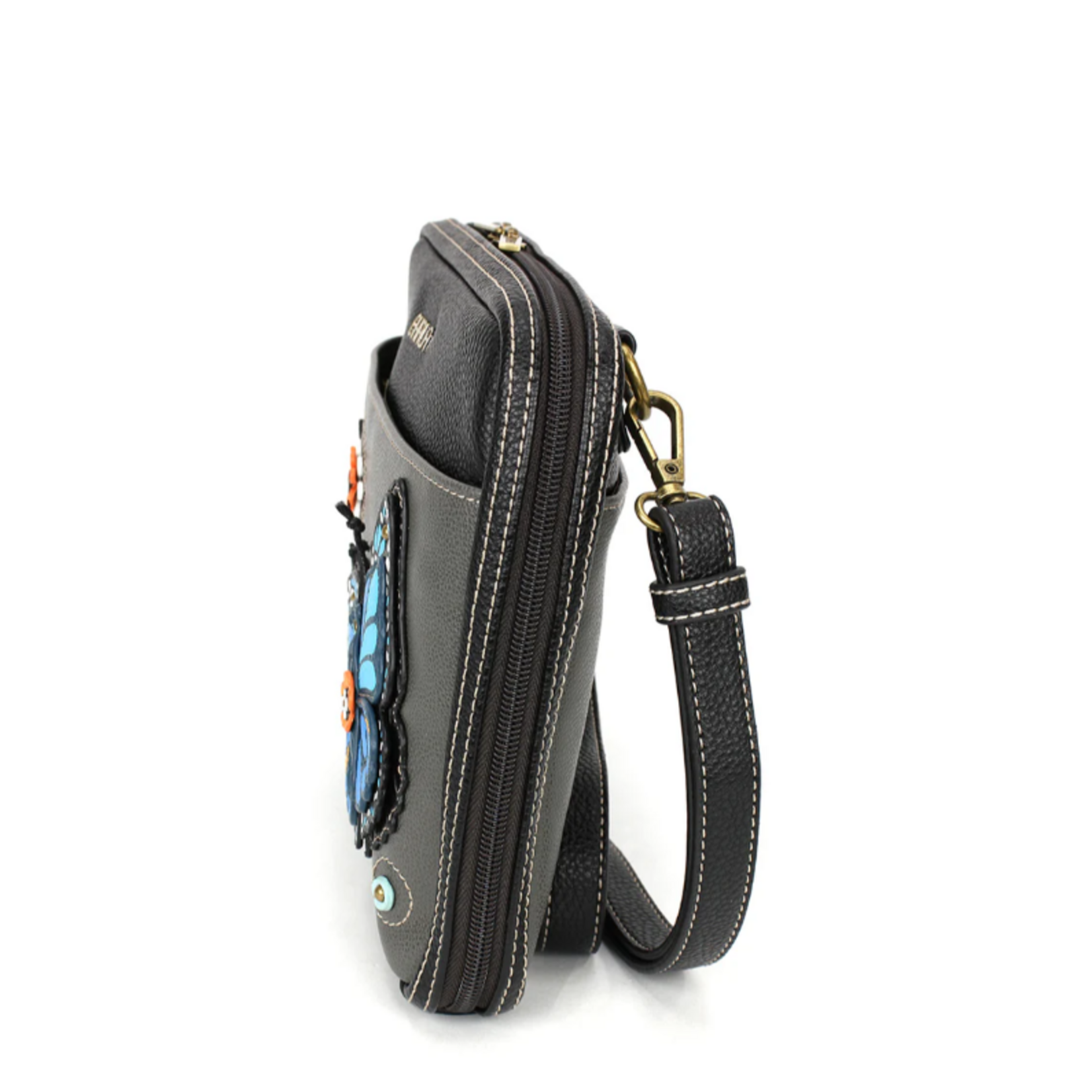 Chala Chala 851 Companion Organizer Crossbody Butterfly Gray