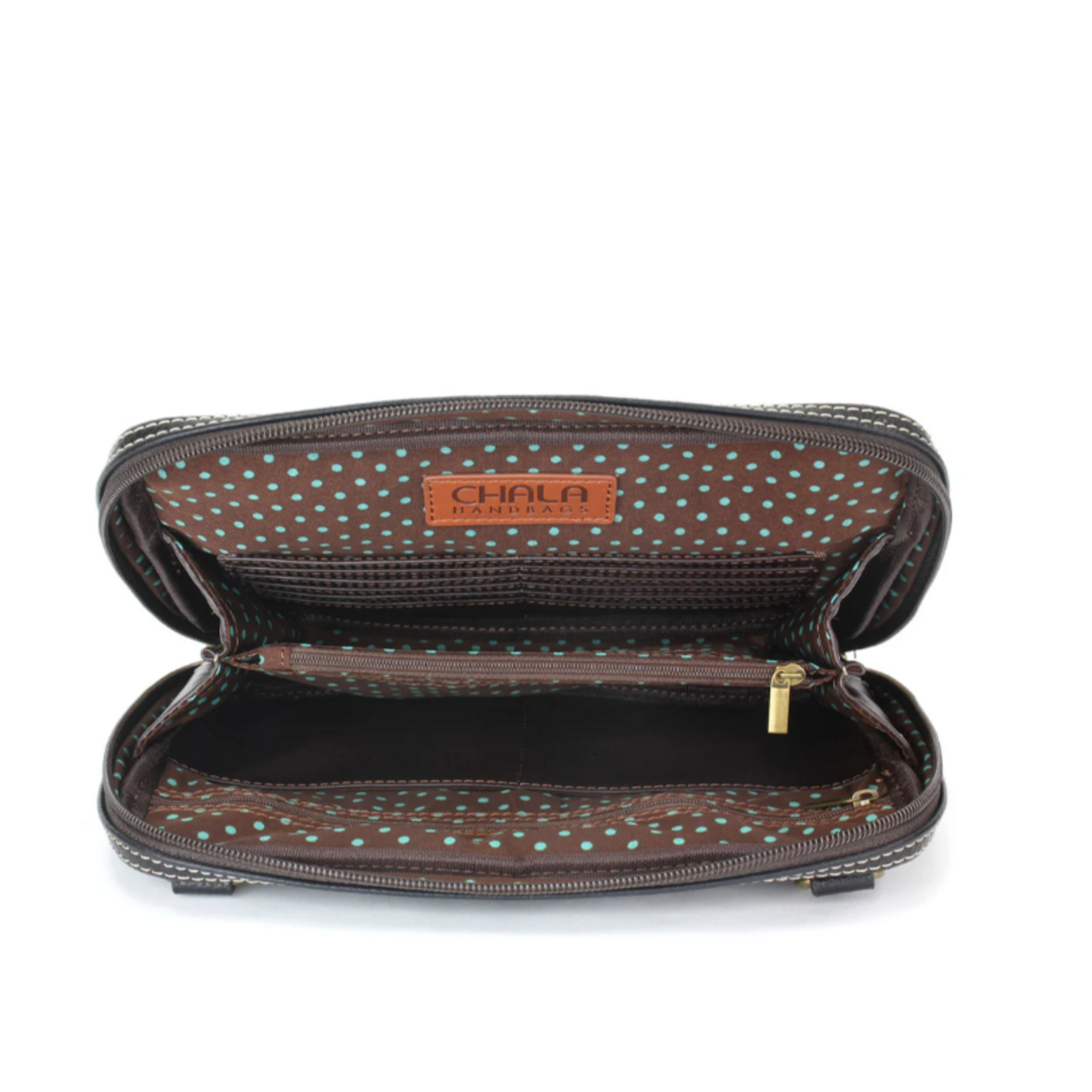 Chala Chala 851 Companion Organizer Crossbody Butterfly Gray