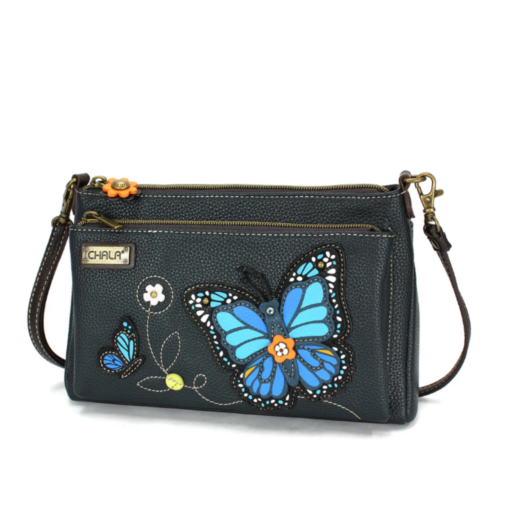 Chala Chala Deluxe Crossbody Blue Butterfly Navy 829