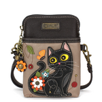 Chala Chala 827 Cellphone Crossbody Black Cat Warm Gray