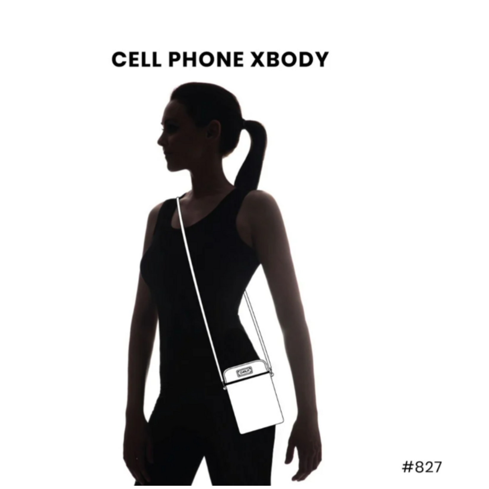 Chala Chala 827 Cellphone Crossbody Black Cat Warm Gray