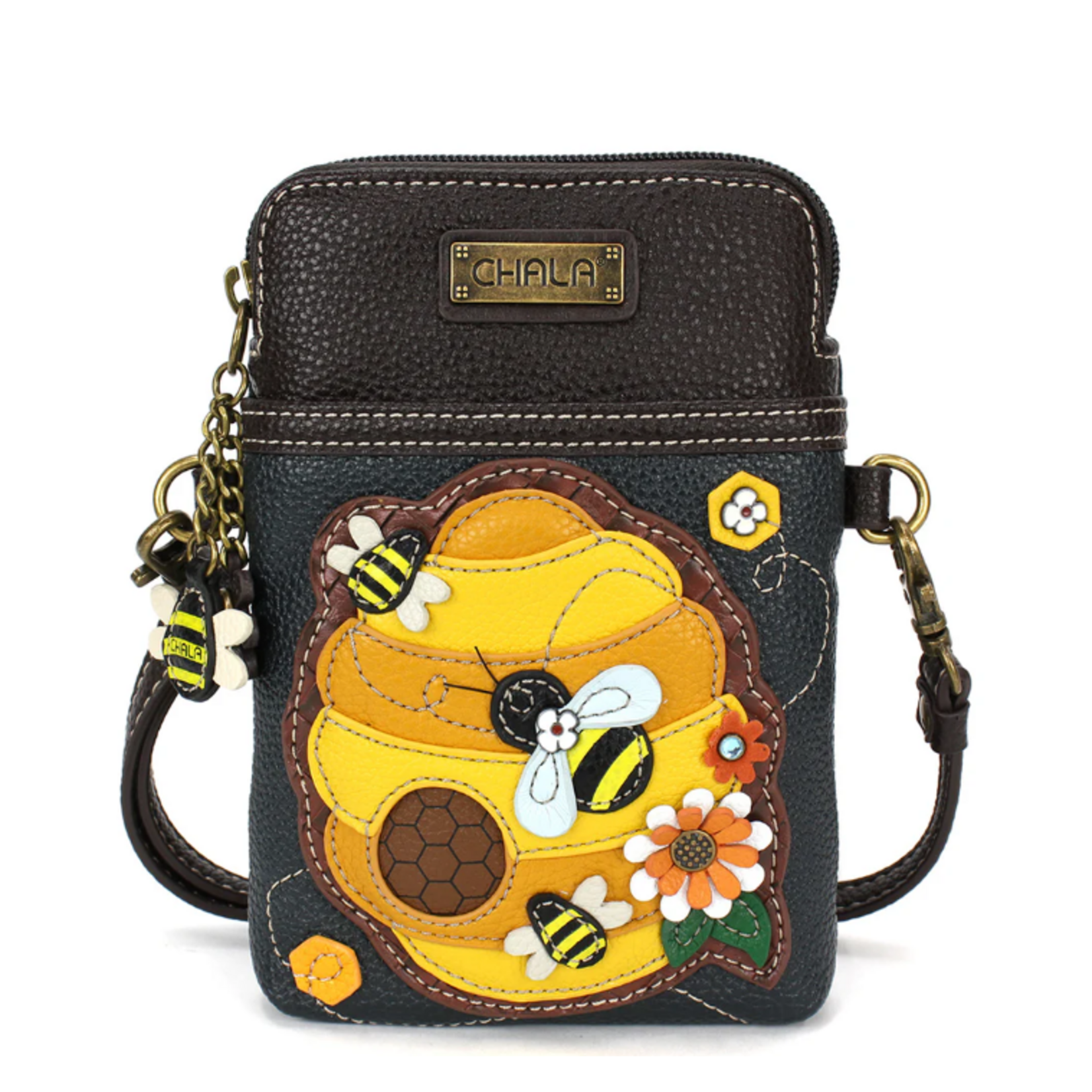 Chala Chala Cellphone Crossbody Bee Hive Navy 827