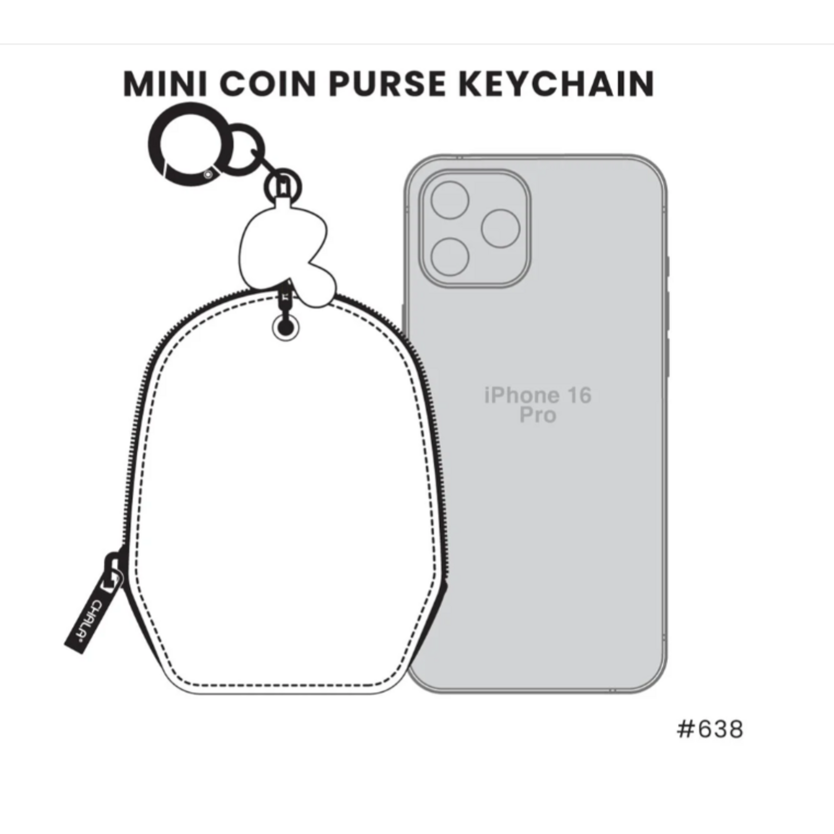 Chala Chala Mini Coin Purse Keychain Cardinal Ivory 638