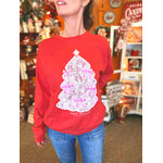Simply Southern Simply Southern Long Sleeve Crewneck Tree Lace Red