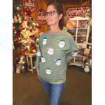 Little Daisy Closet Little Daisy Closet Ribbed Sequin Patch Santa Claus Sweatshirt